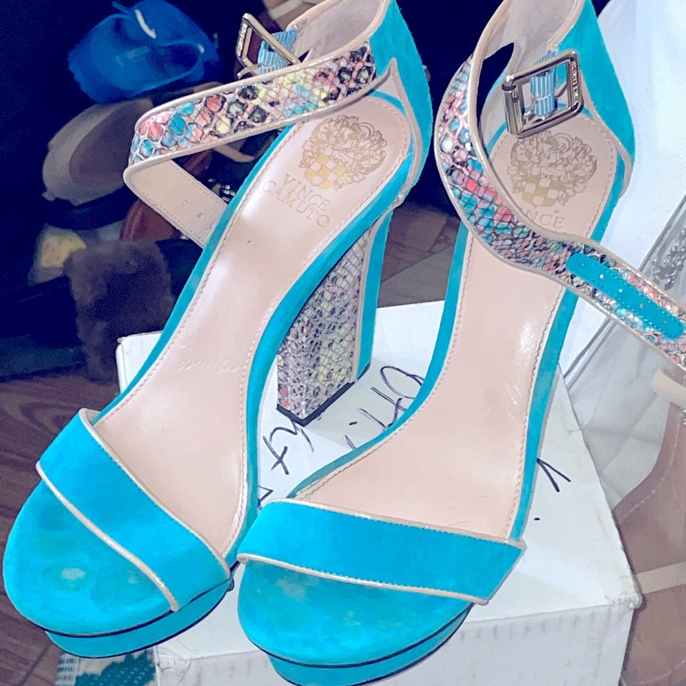 2004 Vince Camuto Block Heels with ankle strap